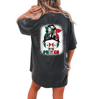 Viva Mexico Girls Mexican Flag Pride Women's Oversized Comfort T-shirt Back Print | Mazezy