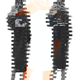 Witty Smith Jack Smith In Honor Of A Legendary Prosecutor Women Oversized Back Print Comfort T-shirt - Thegiftio