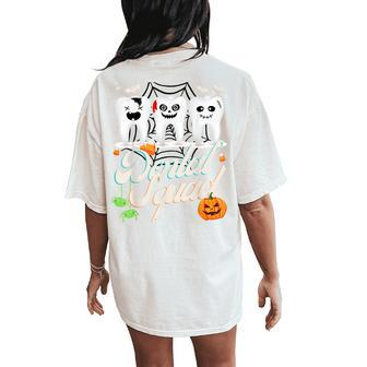 Dental Squad Dentist Halloween Costume Spooky Pumpkin Th Women Oversized Back Print Comfort T-shirt | Mazezy