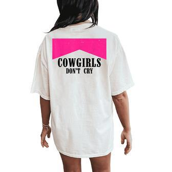 Cowgirls Dont Cry Western Leopard Cowgirl Women's Oversized Comfort T-Shirt Back Print | Mazezy UK