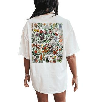 Flower Floral Botanical Collections Garden Flowers Plants Women's Oversized Comfort T-Shirt Back Print | Mazezy