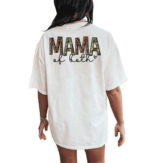 Leopard And Camo Mama Of Both Women's Oversized Comfort T-Shirt Back Print | Mazezy