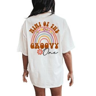 Mimi Of The Groovy One Matching Family 1St Birthday Party Women's Oversized Comfort T-Shirt Back Print | Mazezy