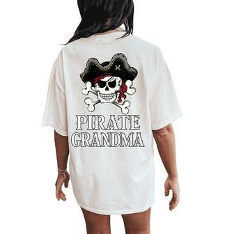 Pirate Grandma Funny Costume Gift For Womens Gift For Women Women's Oversized Graphic Back Print Comfort T-shirt - Thegiftio UK