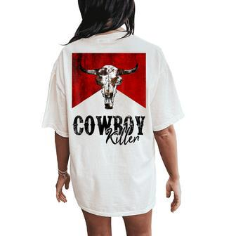 Western Cowgirl Vintage Cowboy Killers For Girl Women's Oversized Comfort T-Shirt Back Print | Mazezy