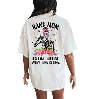 Band Mom Marching Band Mom Marching Band Mama Women's Oversized Comfort T-Shirt Back Print - Monsterry DE