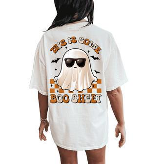 This Is Some Boo Sheet Ghost Halloween Costume Women's Oversized Comfort T-Shirt Back Print - Monsterry UK