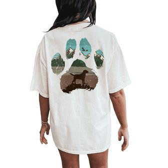Cavador Paw Mom Dad Dog Lover Women Women's Oversized Comfort T-Shirt Back Print | Mazezy
