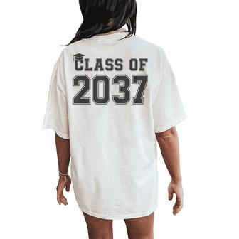 Class Of 2037 Pre K Grow With Me Graduation Boys Girls Women's Oversized Comfort T-Shirt Back Print - Monsterry AU