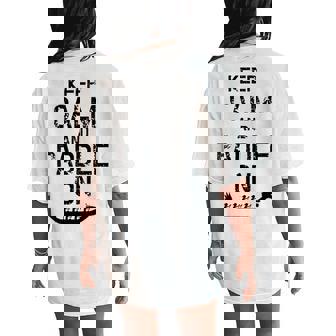 Dragon Boat Racing Keep Calm And Paddle On Women's Oversized Comfort T-Shirt Back Print | Mazezy