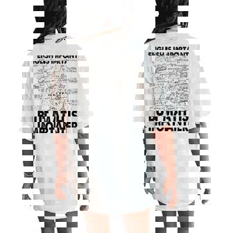 English Is Important But Math Is Importanter Math Teacher Women's Oversized Comfort T-Shirt Back Print - Thegiftio