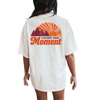 Enjoy The Moment Summer Road Trip Collection Women's Oversized Comfort T-Shirt Back Print | Mazezy