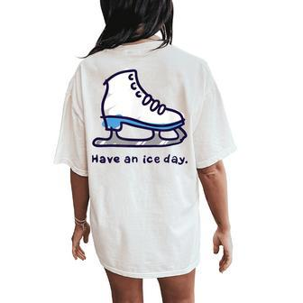 Figure Skating For Girls Ice Skater Women's Oversized Comfort T-Shirt Back Print | Mazezy