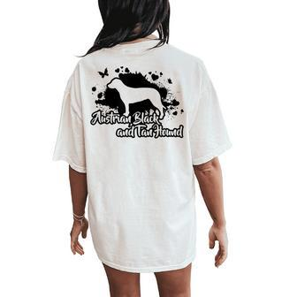 Proud Austrian Black And Tan Hound Dog Mom Dog Women's Oversized Comfort T-Shirt Back Print | Mazezy