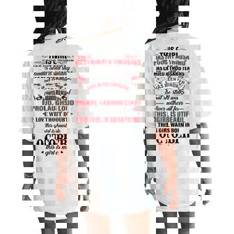 This Girl Has Fought A Thousand Battles Was Born In October Women's Oversized Comfort T-Shirt Back Print | Mazezy