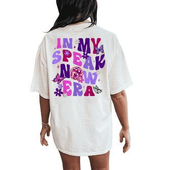 Groovy In My Speak-Now Era TS Ts Speak Women's Oversized Comfort T-Shirt Back Print - Seseable