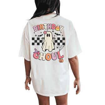 Halloween Birthday Ghoul Bday Party Anniversary Girls Women's Oversized Comfort T-Shirt Back Print | Mazezy