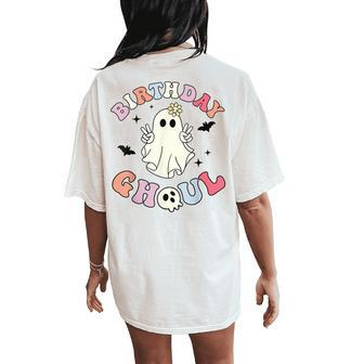 Halloween Birthday Ghoul Bday Party Anniversary Girls Women's Oversized Comfort T-Shirt Back Print - Thegiftio UK