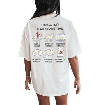 Horse For Girls Ns Horse Riding Women's Oversized Comfort T-Shirt Back Print - Seseable