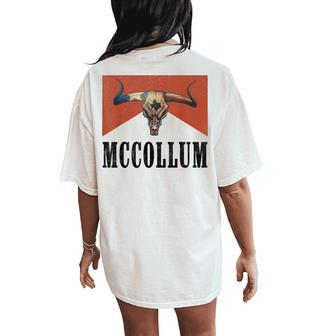 Howdy Mccollum Western Mccollum Punchy Cowboy Cowgirl Style Women's Oversized Comfort T-Shirt Back Print - Seseable