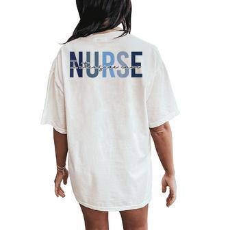 Icu Nurse Critical Care Ccu Intensive Care Rn Women's Oversized Comfort T-Shirt Back Print - Monsterry CA