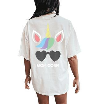 Momicorn Unicorn Best Mom Mother's Day Women's Oversized Comfort T-Shirt Back Print | Mazezy AU