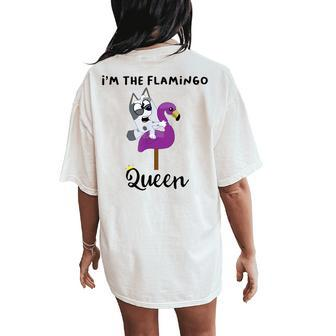Muffin I'm The Flamingo Queen Unicorse Women's Oversized Comfort T-Shirt Back Print - Monsterry UK