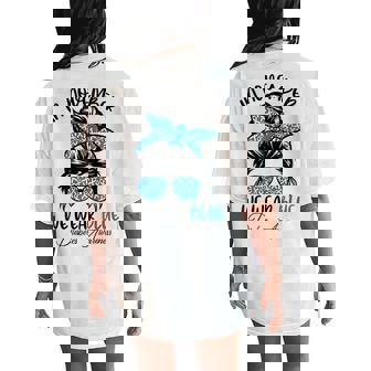 In November We Wear Blue Messy Bun Diabetes Awareness Women's Oversized Comfort T-Shirt Back Print | Seseable CA