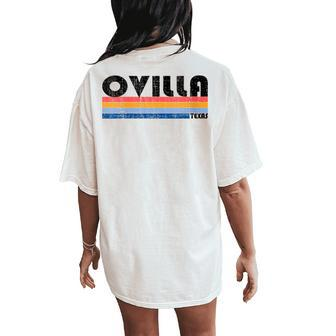 Ovilla Tx Hometown Pride Retro 70S 80S Style Women's Oversized Comfort T-Shirt Back Print | Mazezy