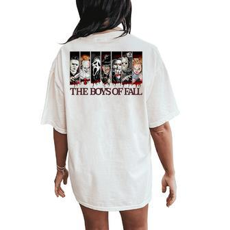 Retro The Boys Of Fall Vintage Horror Movie Halloween Autumn Women's Oversized Comfort T-Shirt Back Print - Seseable