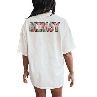 Retro Mimsy Colorful Flowers Groovy Daisy Flower Women's Oversized Comfort T-Shirt Back Print | Mazezy
