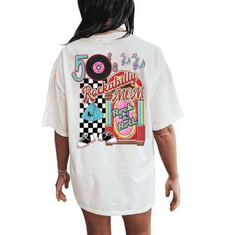 Rockabilly Mom Lets Go To The Hop 1950'S Retro Jukebox Women's Oversized Comfort T-Shirt Back Print | Mazezy
