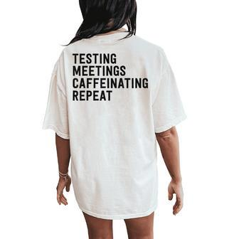 School Psychologist Psychology Teacher Coffee Women's Oversized Comfort T-Shirt Back Print | Mazezy