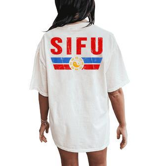 Sifu Martial Arts Instructor Kung Fu Teacher Women's Oversized Comfort T-Shirt Back Print | Mazezy