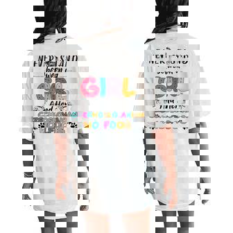 Never Stand Between Girl And Her Czechoslovakian Wolfdog Women's Oversized Comfort T-Shirt Back Print | Mazezy