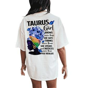 Taurus Queen Sweet As Candy Birthday For Black Women Women's Oversized Comfort T-Shirt Back Print | Mazezy
