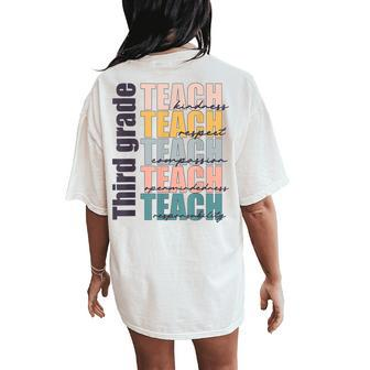 Third Grade Teach 3Rd Grade Teacher Team Back To School Women's Oversized Comfort T-Shirt Back Print - Seseable