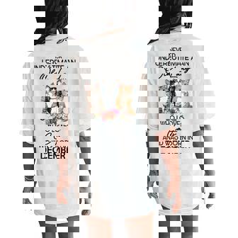 Never Underestimate An Old Lady Who Loves Cats December Women's Oversized Comfort T-Shirt Back Print - Seseable