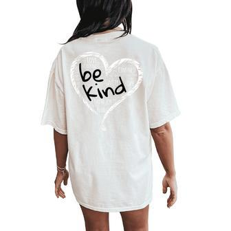 Unity Day Orange Heart Be Kind Anti Bullying Women's Oversized Comfort T-Shirt Back Print - Monsterry