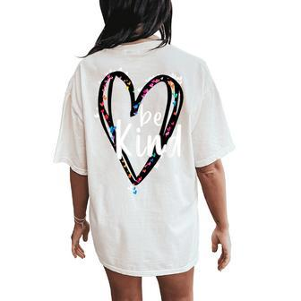 Unity Day Orange Heart Be Kind Anti Bullying Teacher Women's Oversized Comfort T-Shirt Back Print - Monsterry DE