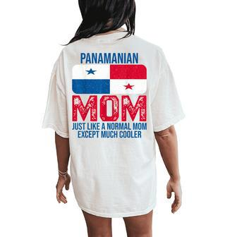Vintage Panamanian Mom Panama Flag For Mother's Day Women's Oversized Comfort T-Shirt Back Print | Mazezy