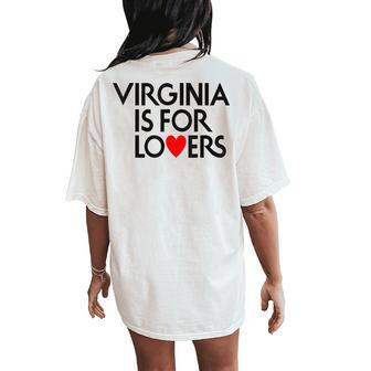 Vintage Virginia Is For The Lovers For Men Women's Oversized Comfort T-Shirt Back Print - Monsterry