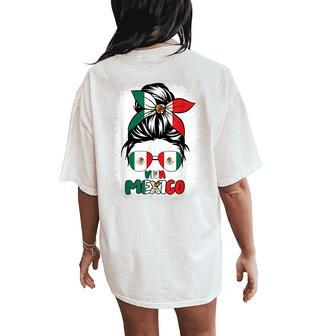 Viva Mexico- Girl Independence Day Mexican Flag Women's Oversized Comfort T-Shirt Back Print | Mazezy