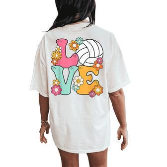 Volleyball Love Cute Volleyball Lover Ns Girls Women's Oversized Comfort T-Shirt Back Print - Thegiftio UK