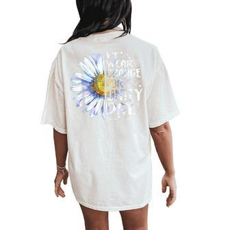 We Wear Orange Daisy Flower For Unity Day Anti Bullying Women's Oversized Comfort T-Shirt Back Print | Mazezy