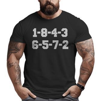 1-8-4-3-6-5-7-2 Big and Tall Men Graphic T-shirt | Mazezy