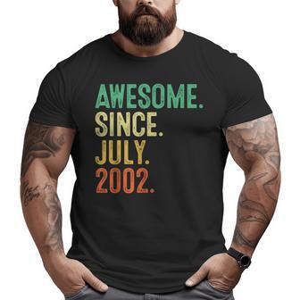 21 Year Old Awesome Since July 2002 21St Birthday 21St Birthday Funny Gifts Big and Tall Men Graphic T-shirt | Mazezy