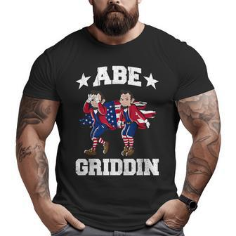 4Th Of July Abraham Lincoln Griddy Abe Griddin Big and Tall Men Graphic T-shirt | Mazezy
