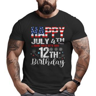 4Th Of July Boys 12 Years Old Its My 12Th Birthday Big and Tall Men Graphic T-shirt | Mazezy