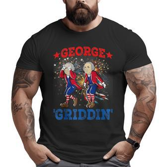 4Th Of July George Washington Griddy George Griddin Dancing Dancing Funny Gifts Big and Tall Men Graphic T-shirt | Mazezy